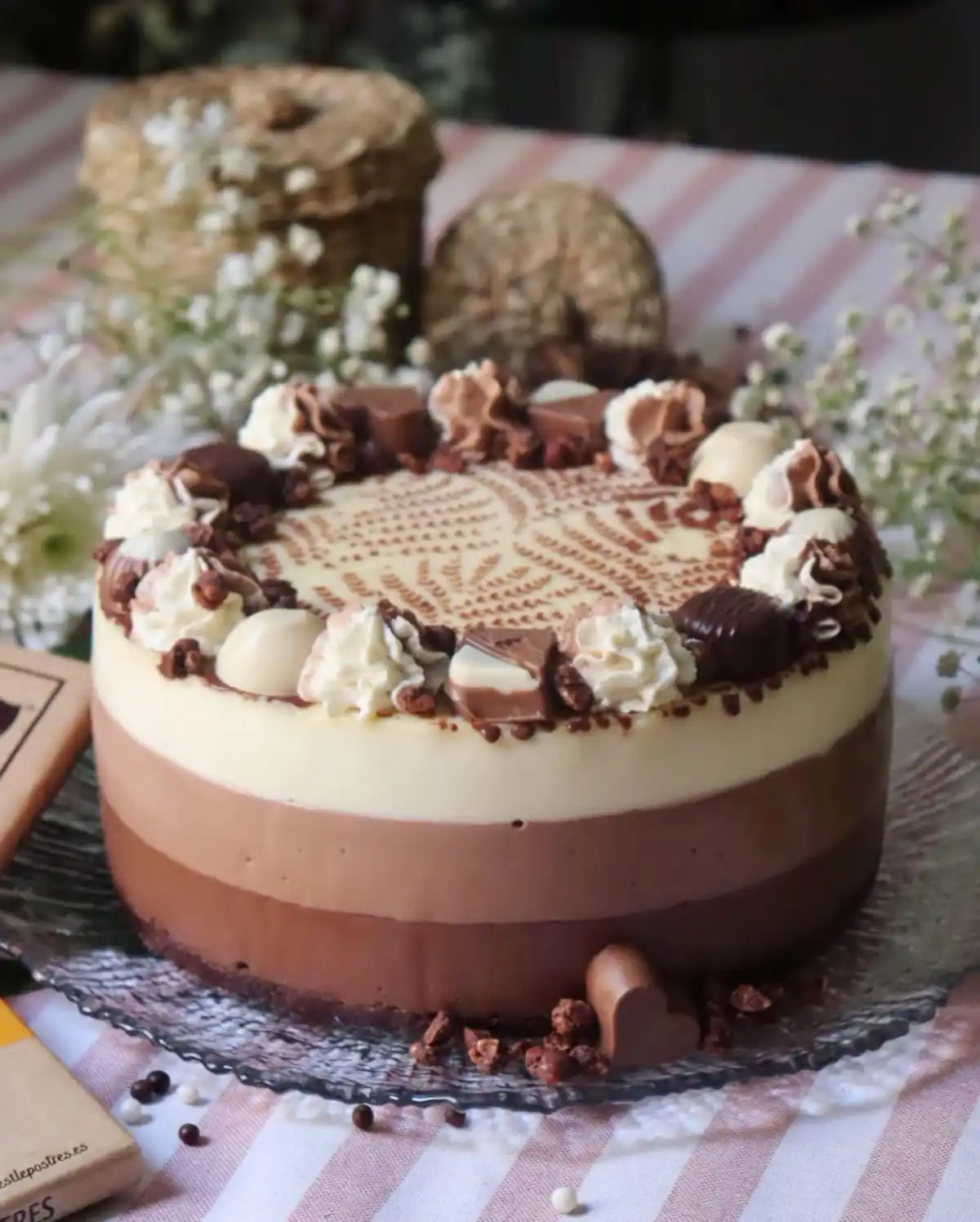 romisbakes recipe Three chocolate cake