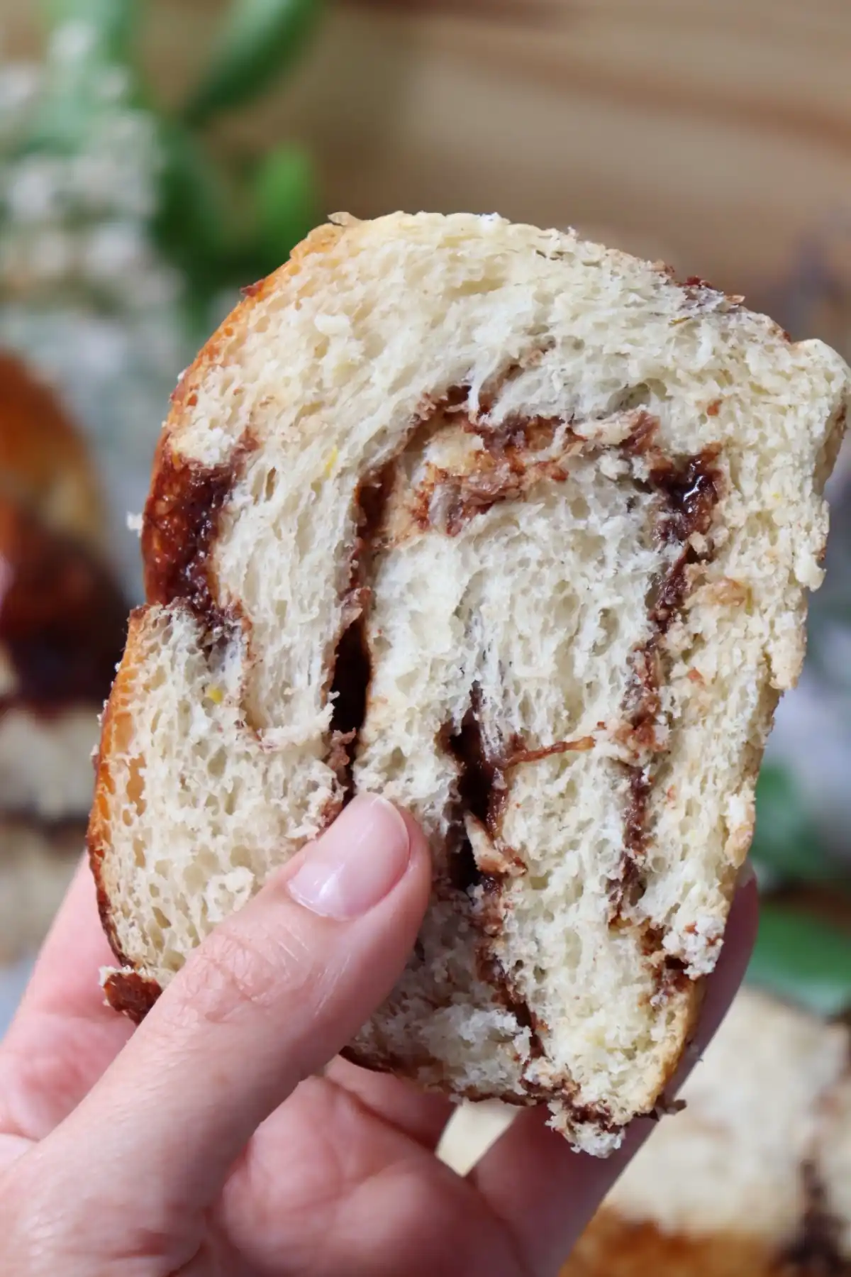romisbakes recipe Brioche braid with dulce de leche and chocolate