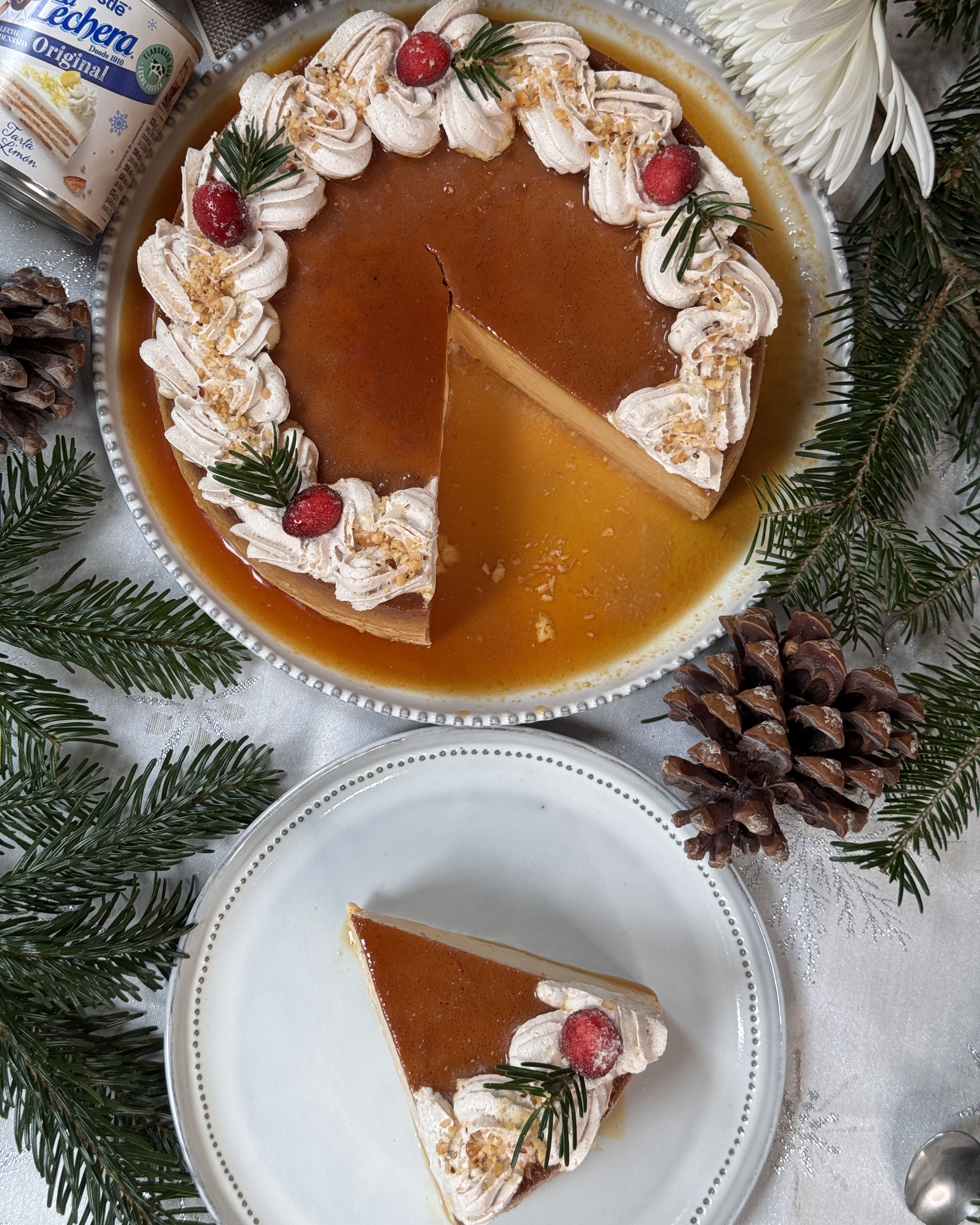 romisbakes recipe Cheese Flan with Nougat and Condensed Milk