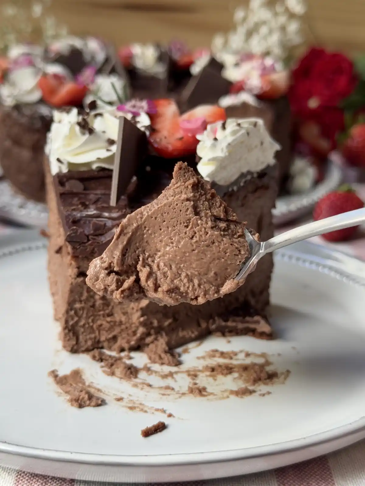 romisbakes recipe Chocolate cheesecake