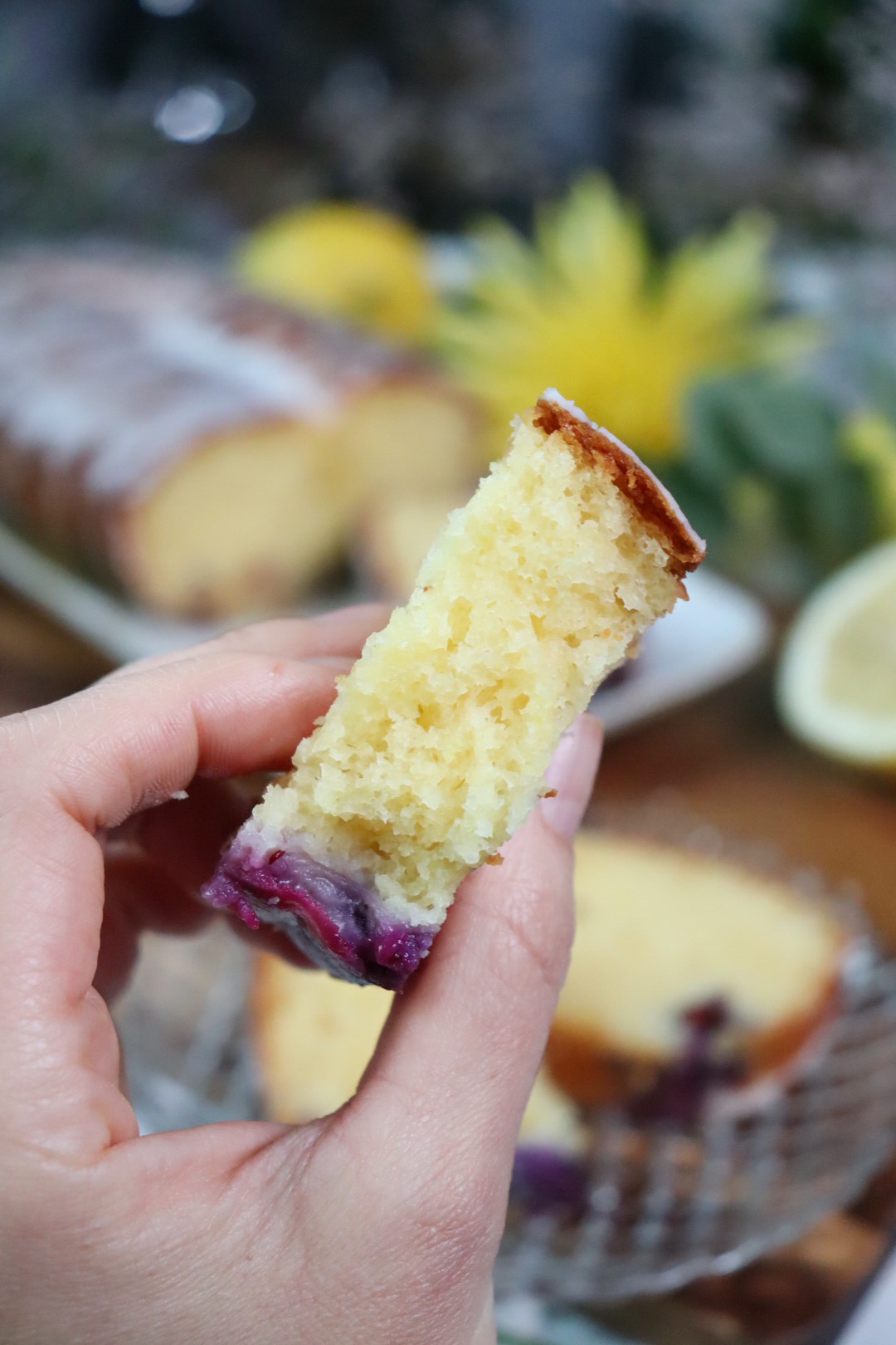 romisbakes recipe lactose free lemon & blueberry cake