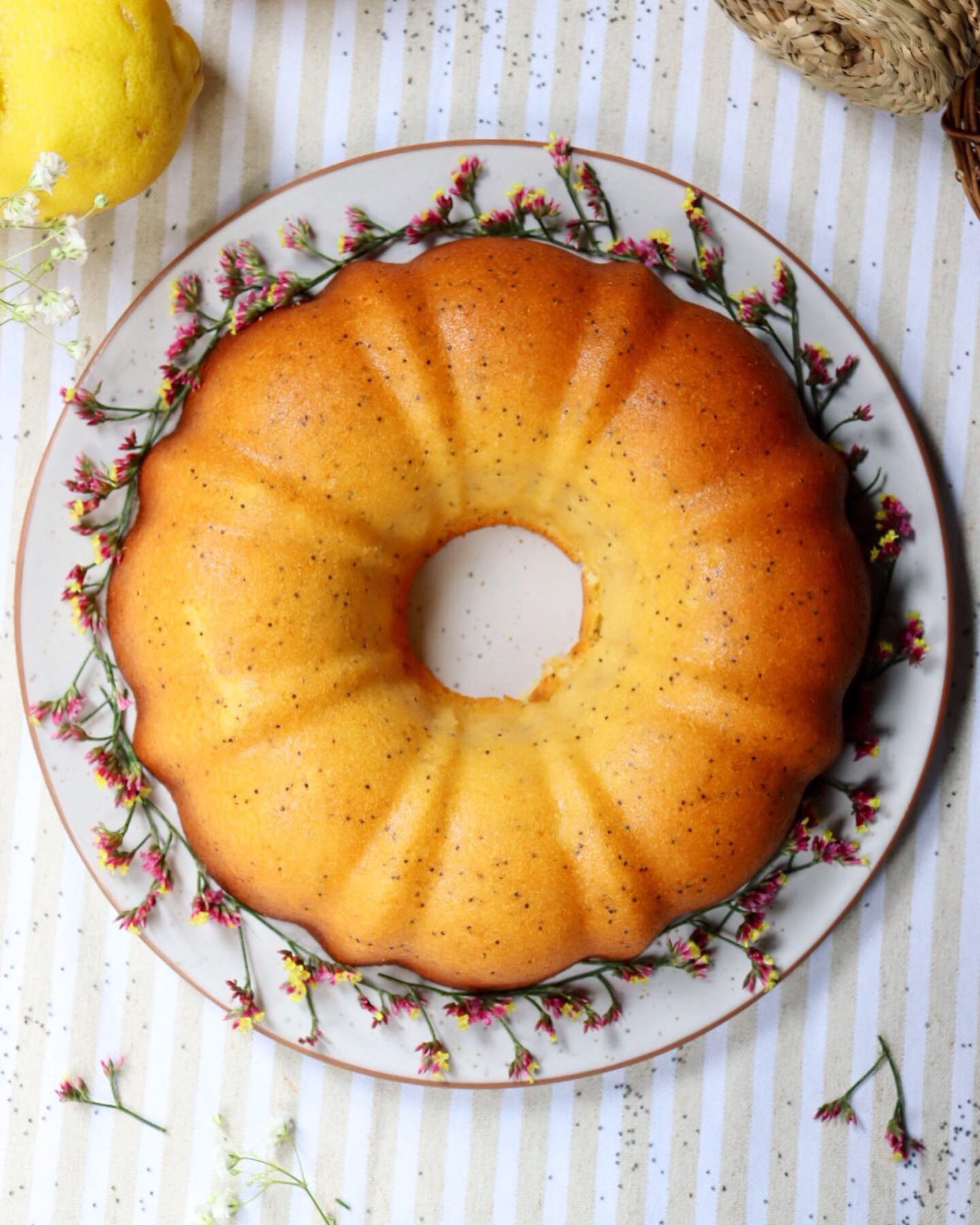 romisbakes recipe lemon, ricotta & poppy seed cake