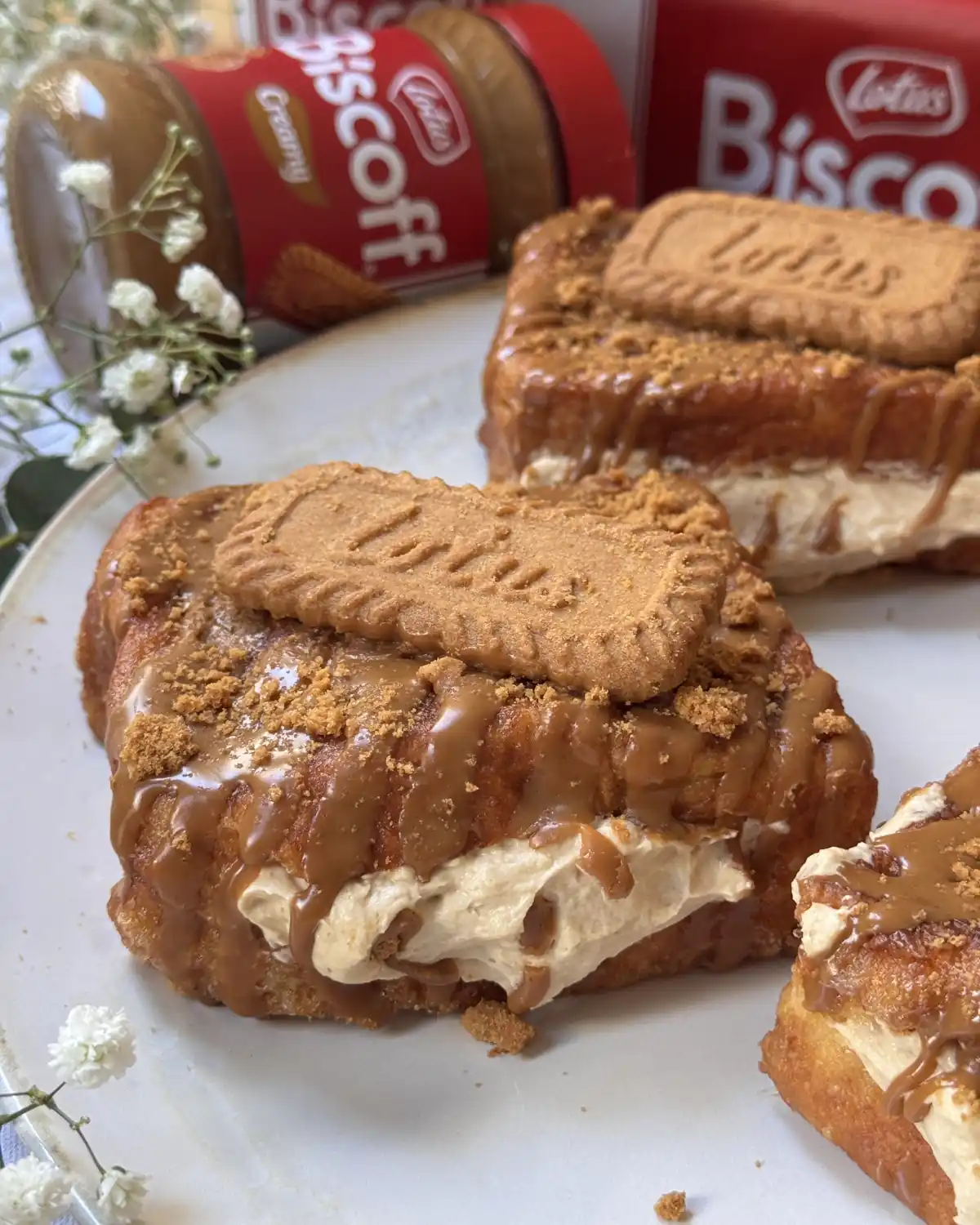 romisbakes recipe Biscoff stuffed torrijas