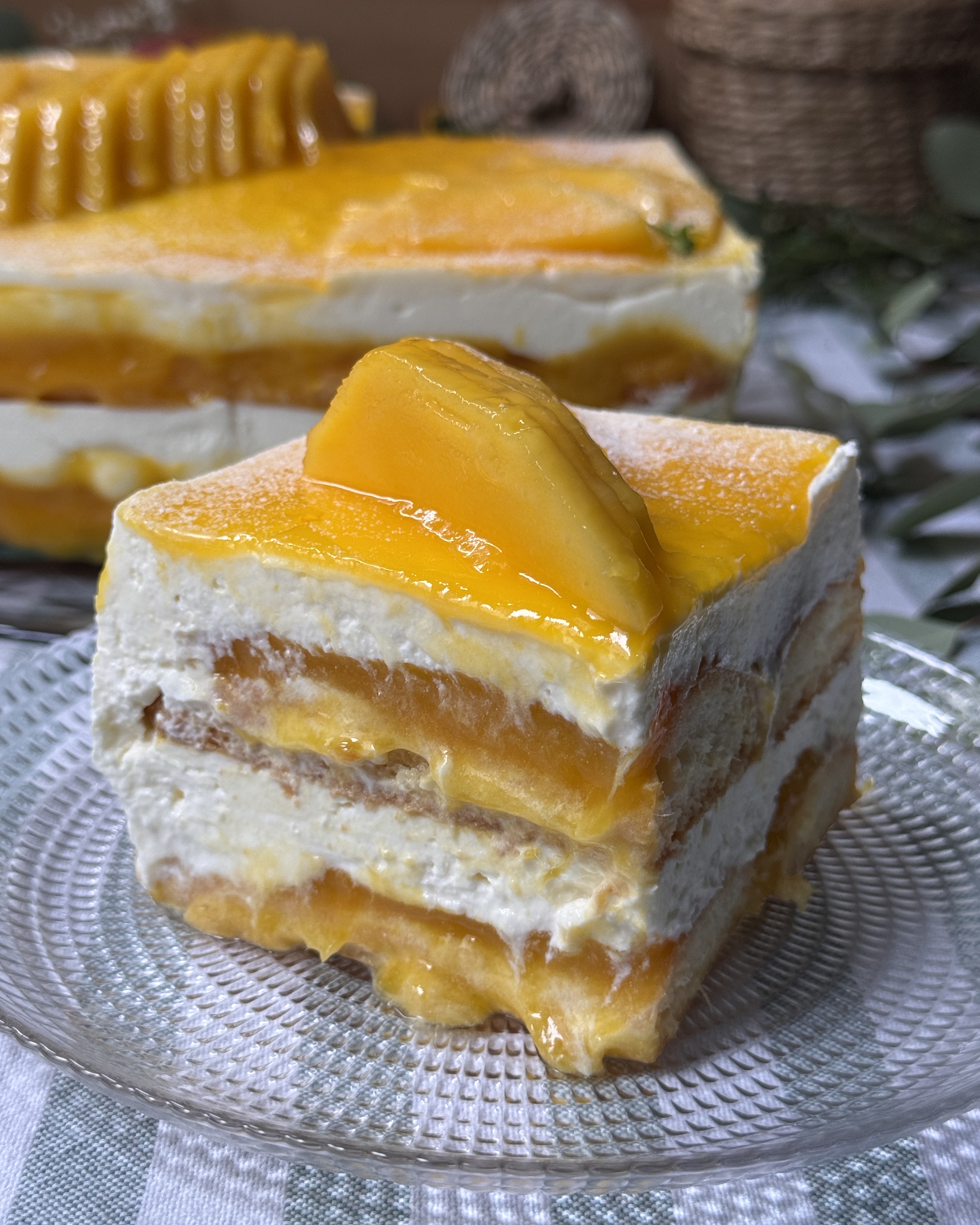 romisbakes recipe Mango and orange tiramisu-style cake