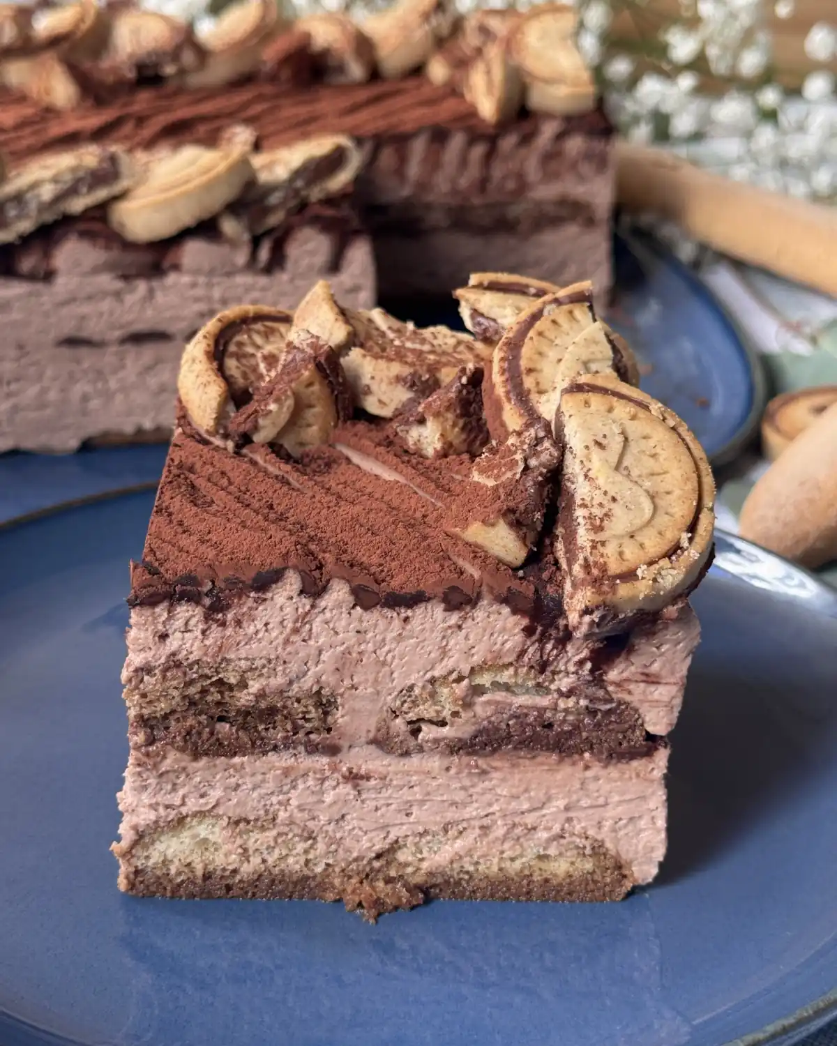 romisbakes recipe Nutella tiramisu-style cake