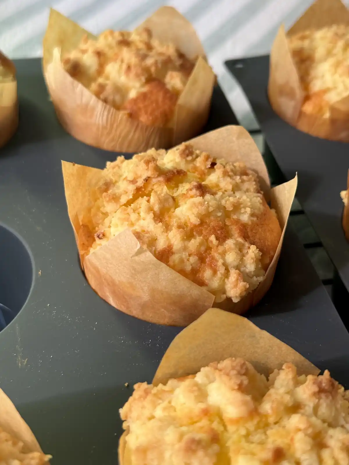 romisbakes recipe Orange muffins with crumble