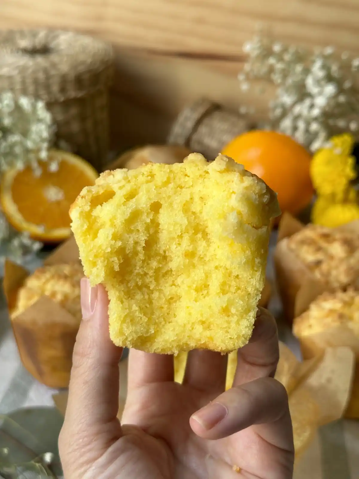 romisbakes recipe Orange muffins with crumble