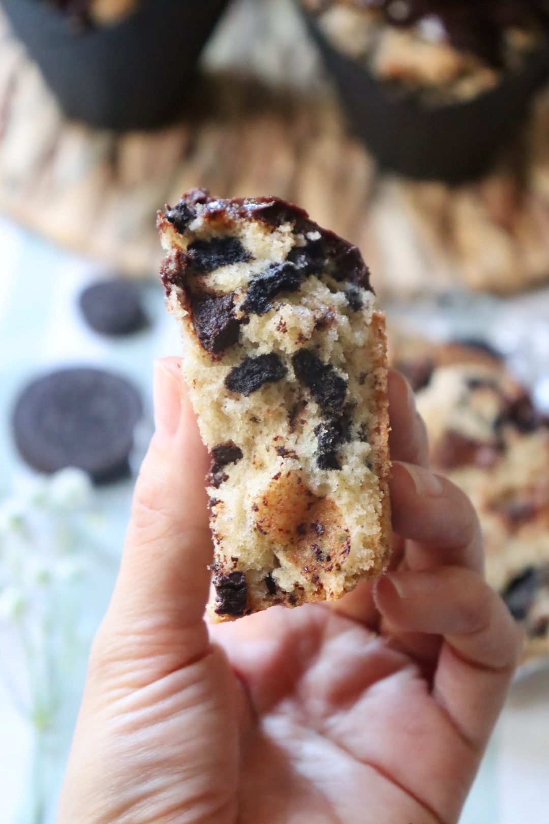 romisbakes recipe oreo chocolate muffins