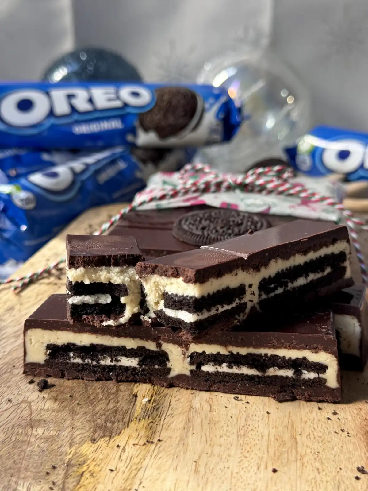 romisbakes recipe Oreo and chocolate nougat