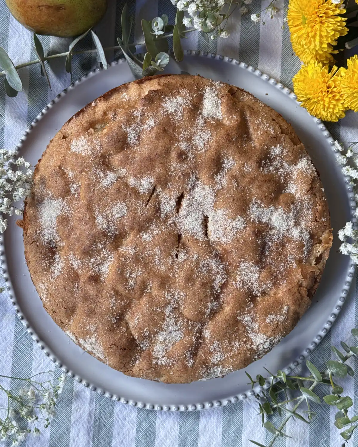 romisbakes recipe Fluffy pear cake