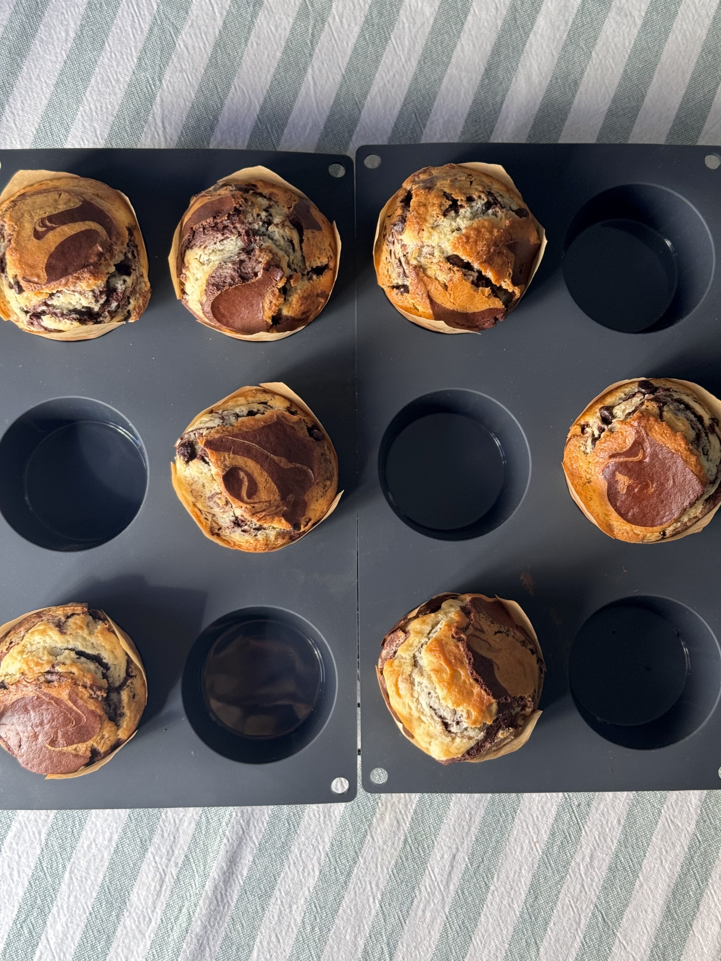 romisbakes recipe vanilla and chocolate muffins