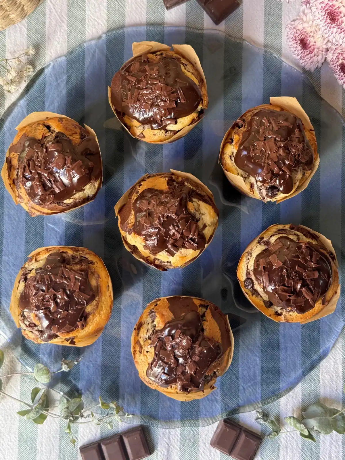 romisbakes recipe Vanilla and Chocolate Muffins