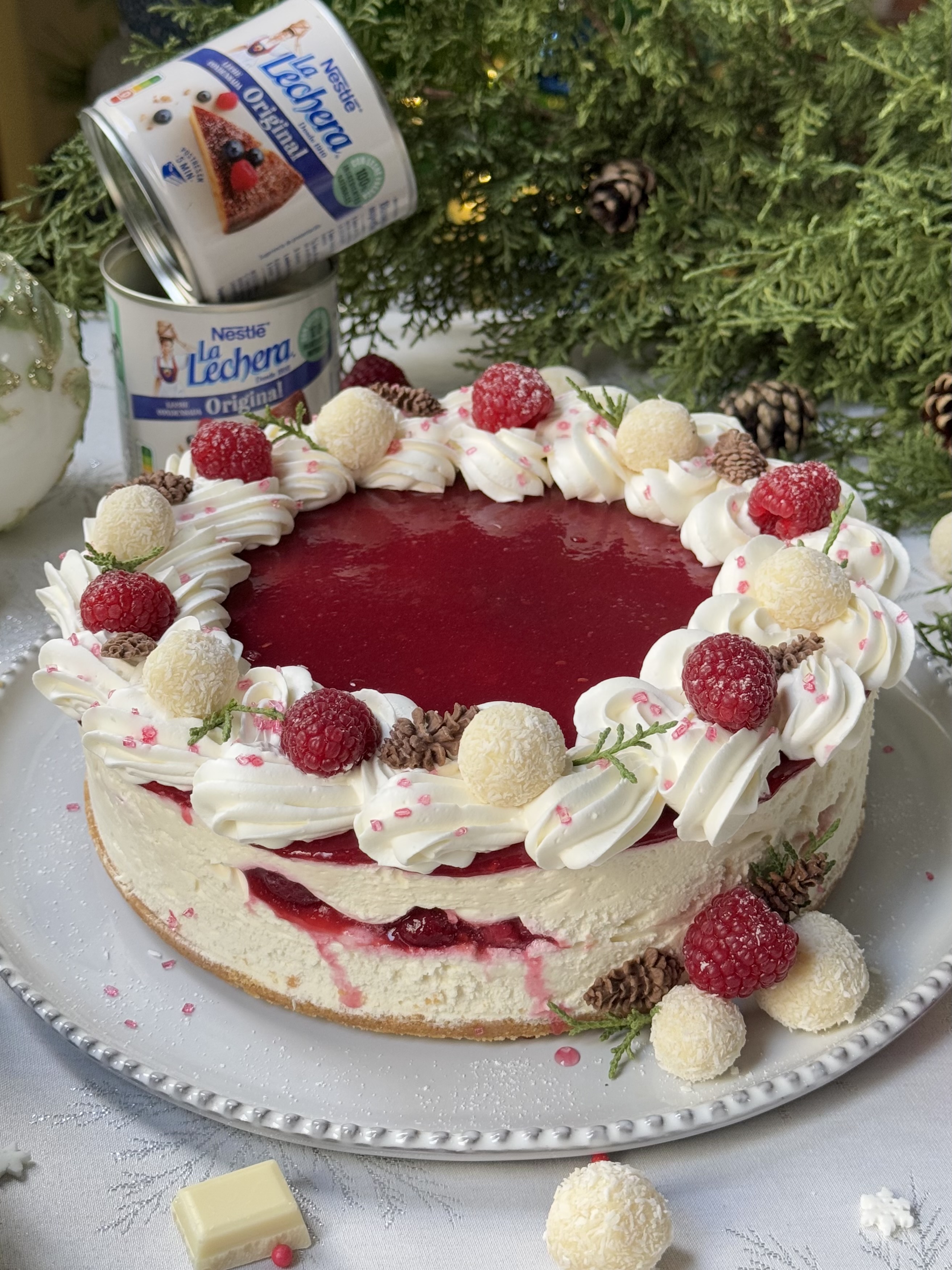 romisbakes recipe White chocolate and raspberry cake