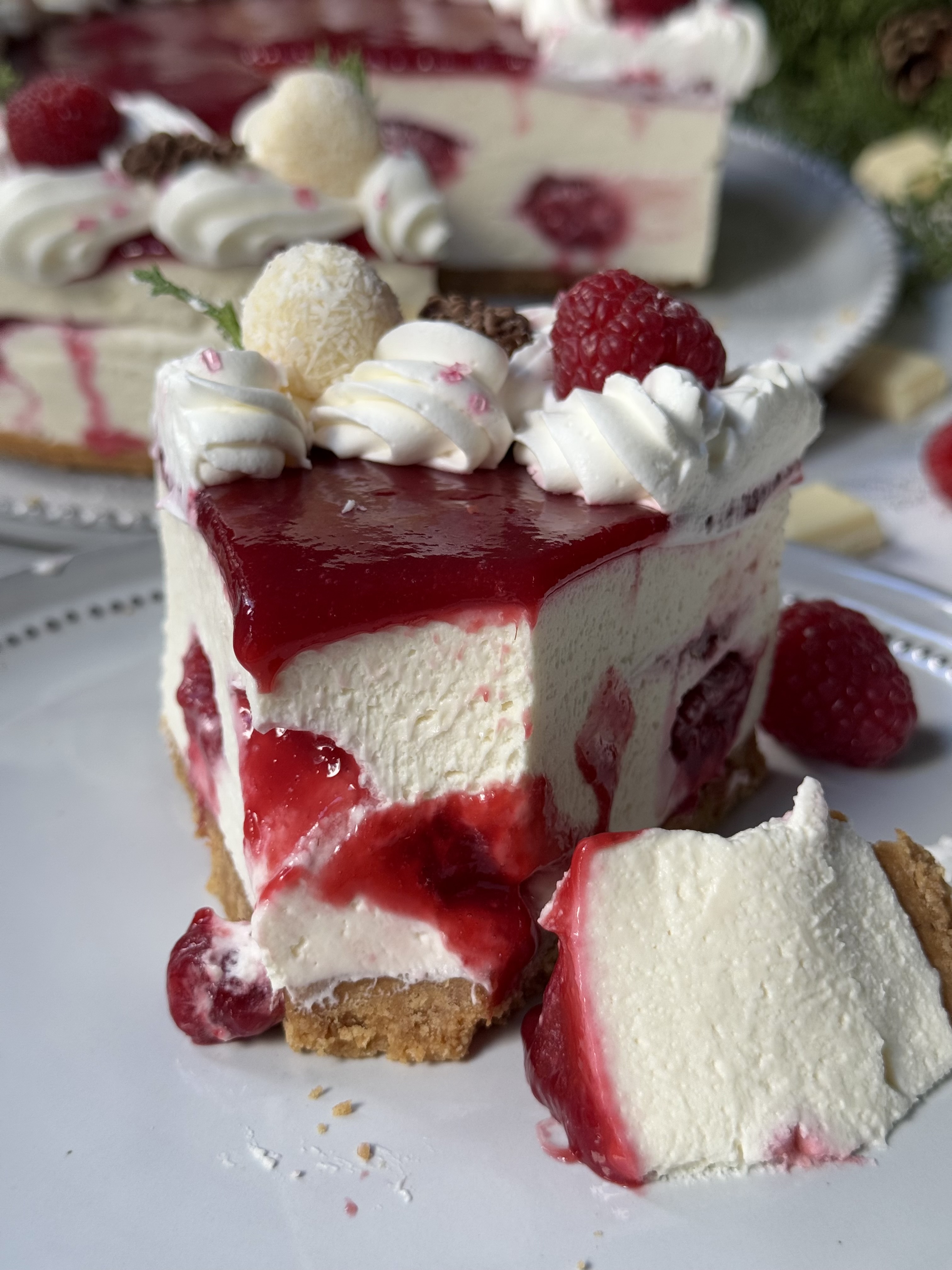 romisbakes recipe White chocolate and raspberry cake